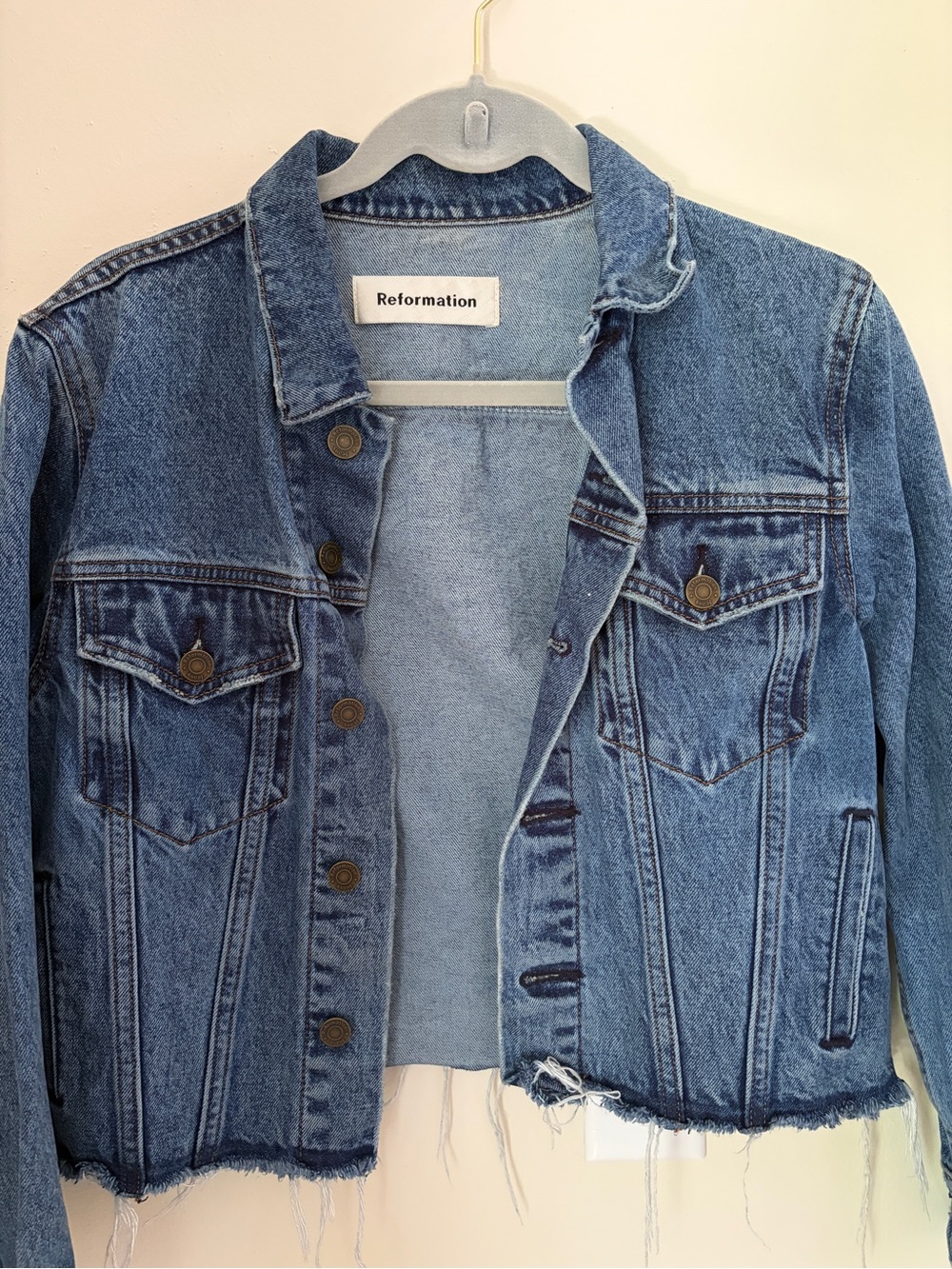 Reformation Light Blue Denim Jacket